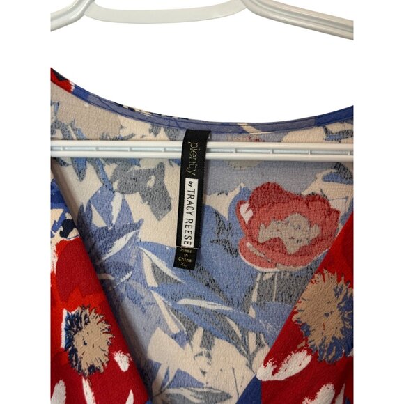 Plenty by Tracy Reese Daphne floral wrap dress multicolor women's size XL - Picture 5 of 5